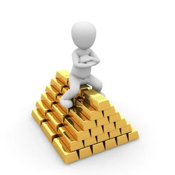 Bunch of gold bars Stock Illustration