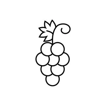 Bunch of grape icon element of fruit icon for mobile concept and web apps. Th Stock Illustration