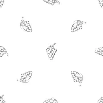 Bunch grape pattern seamless Stock Illustration