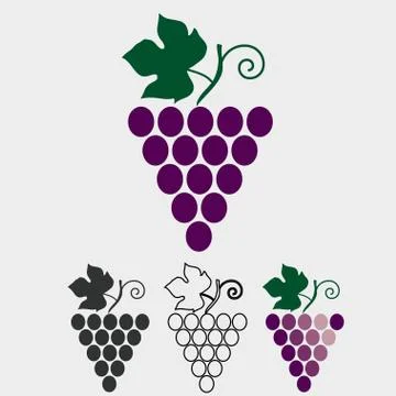 Bunch of grapes Stock Illustration