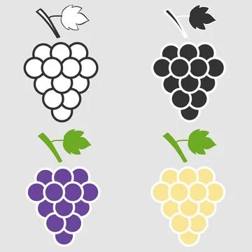 Bunch of grapes Stock Illustration