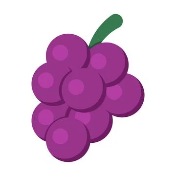 Bunch of grapes with leaves vector Stock Illustration