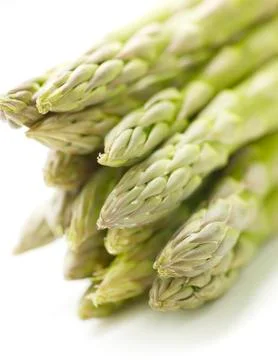 Bunch of  green aspargus Stock Photos