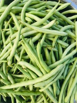 Bunch of green beans . Stock Photos