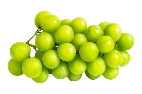 Bunch of green grapes isolated Stock Photos