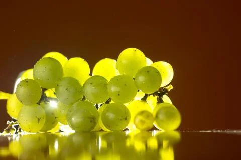 Bunch of green grapes Stock Photos