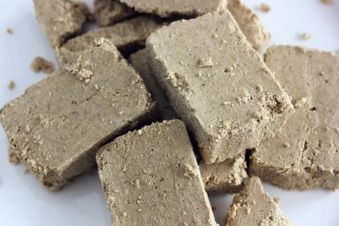 Bunch of halva, selective focus, dessert. Foto stock