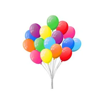 Bunch of helium balloons. Stock-Illustration