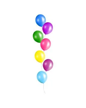Bunch of helium balloons. Stock-Illustration
