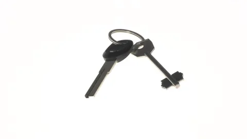 A bunch of house keys. backlit video Stock Footage 136469755