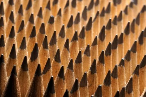 Bunch of identical graphite pencils Stock-Fotos