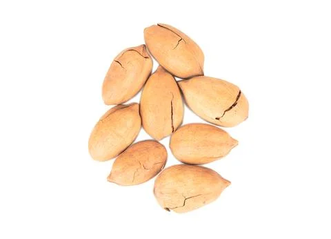 Bunch of inshell pecans Stock Photos