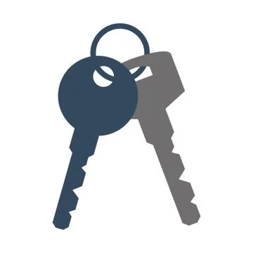 Bunch of Keys Icon on white background. Stock Illustration