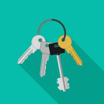 Bunch of keys. Stock Illustration