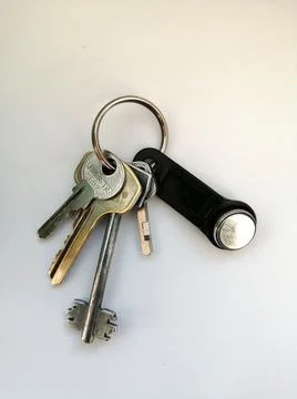 A bunch of keys on a ring Foto stock