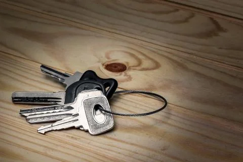 A bunch of keys on the table Stock Photos