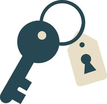 Bunch of keys with tag icon Stock Illustration
