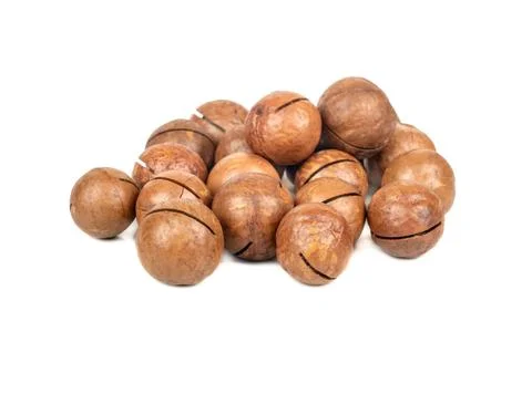 Bunch macadamia nuts Stock Photos