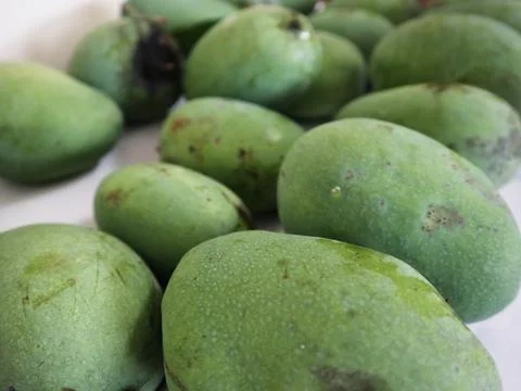 A bunch of mangoes placed on the table Foto stock