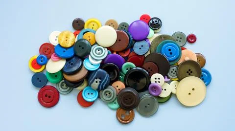 A bunch of multi-colored different buttons. Variety concept. Stock Photos