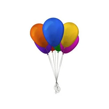 Bunch of multicolor balloons. Illustrazione stock