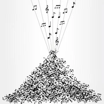 Bunch of music notes イラスト素材