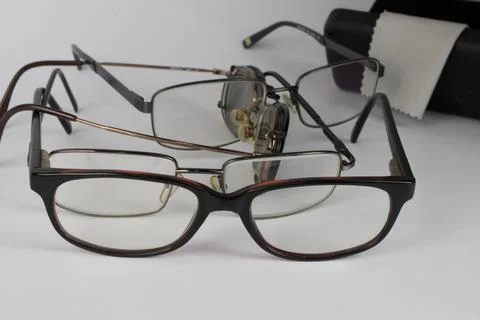 A bunch of old  eyeglasses Stock Photos