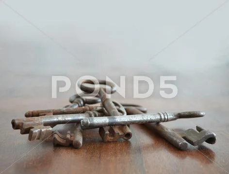 Bunch of old keys Stock Photos