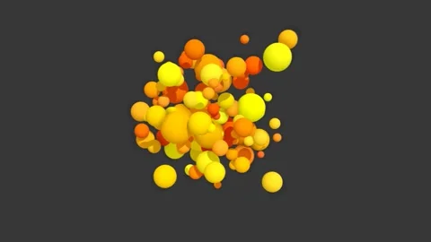 A Bunch Of Orange And Yellow Spheres 스톡 동영상 329544767
