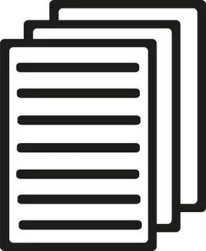 Bunch of papers icon Stock Illustration