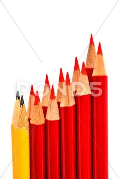 A bunch of pencil isolated on white Stock Photos