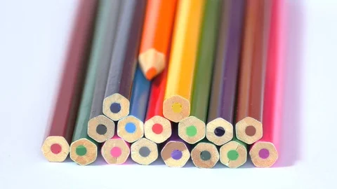 Bunch of pencils set in different shapes Stock Footage 70212204