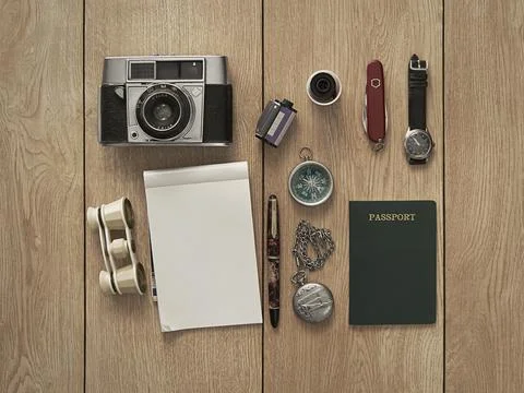 A bunch of personal old stuff Stock Photos