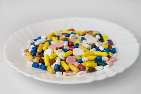 A bunch of pills Stock Photos