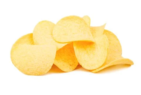 Bunch of potato chips Stock-Fotos