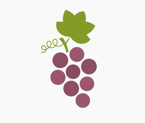 Bunch of purple grapes icon. Vector illustration. Stock Illustration