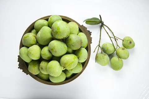 Bunch of Raw mango or Green mango Stock Photos
