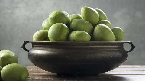 Bunch of Raw mango or Green mango Stock Photos