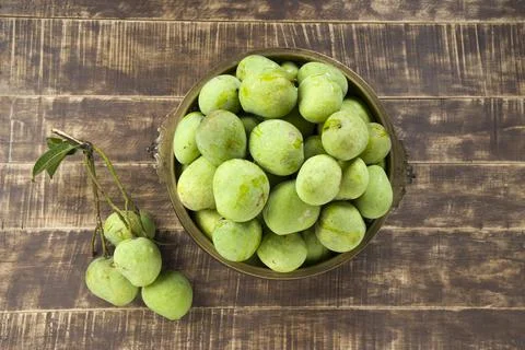 Bunch of Raw mango or Green mango Stock Photos