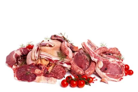 Bunch of raw meat Фото