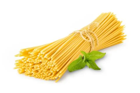 Bunch of raw spaghetti Stock Photos