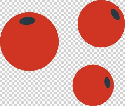A bunch of red berries, flat illustration Stock Illustration
