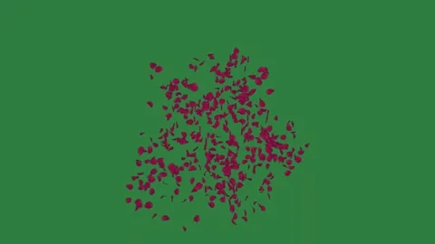 Bunch of red hearts floating on lot falling down it Stock Footage 336969005