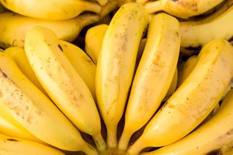 Bunch of rip bananas background Stock Photos