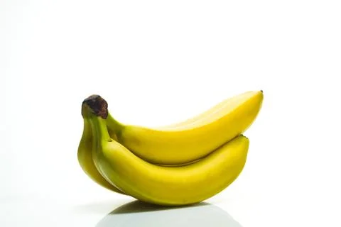 Bunch of ripe bananas on a white background Foto stock