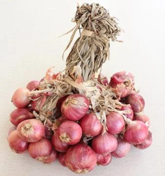 Bunch of shallots Stock Photos