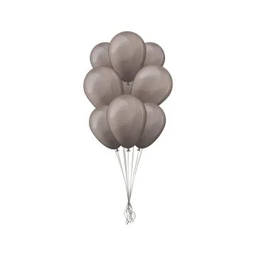 Bunch of silver balloons. Stock Illustration
