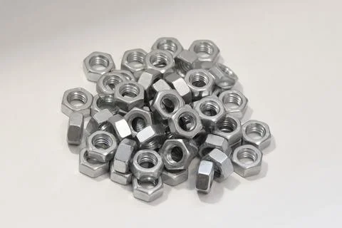 A bunch of silver nuts for 10 Stock Photos
