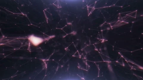 A bunch of slow moving points. Links are created and disappear between them Stock Footage 112869101