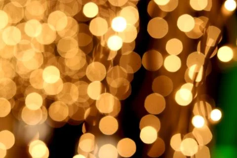 Bunch of small lights hanging on string Stock Photos